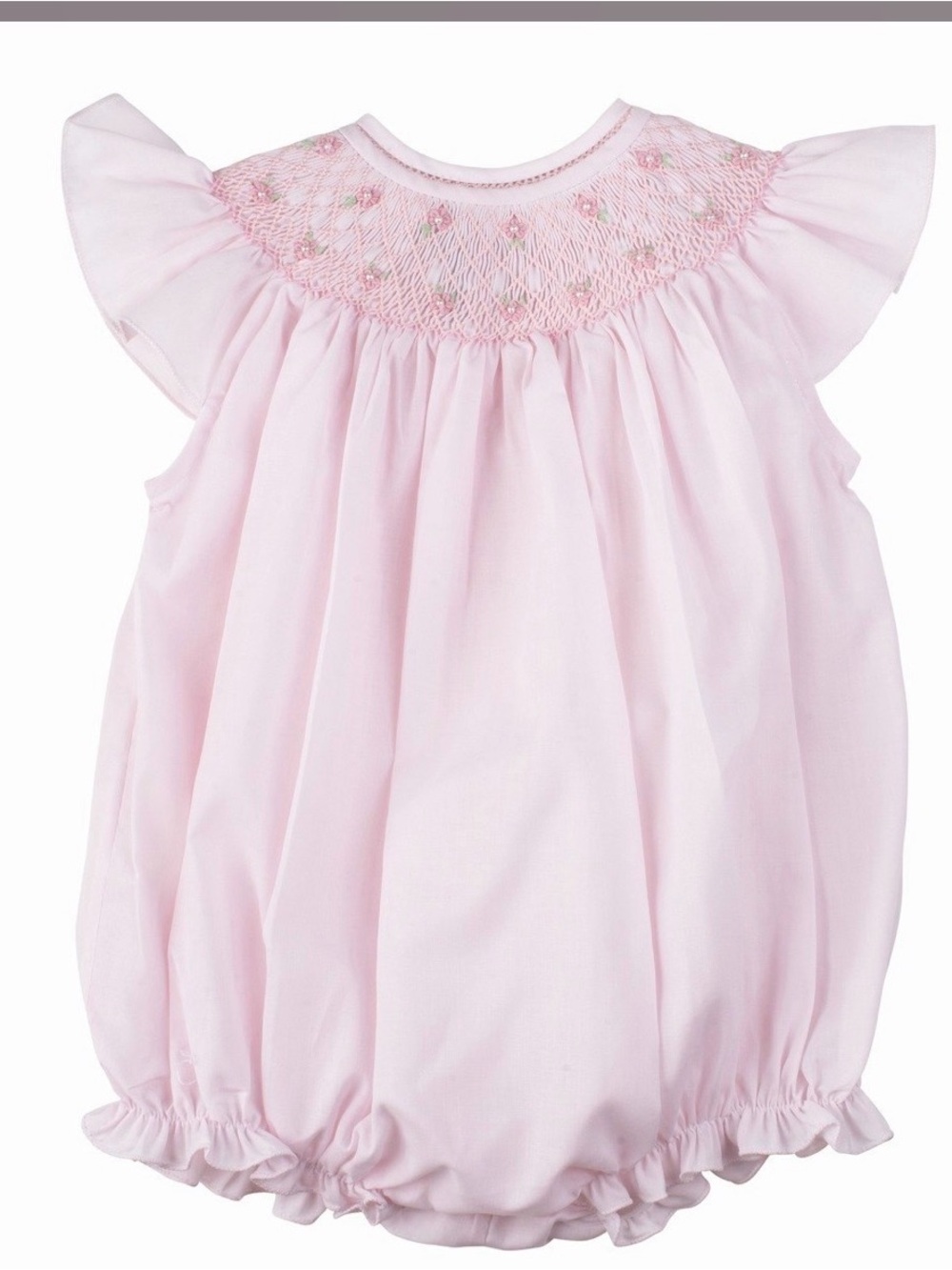 NWT Feltman Brothers Pearl Flower Fly Sleeve Bubble Pink 24M
